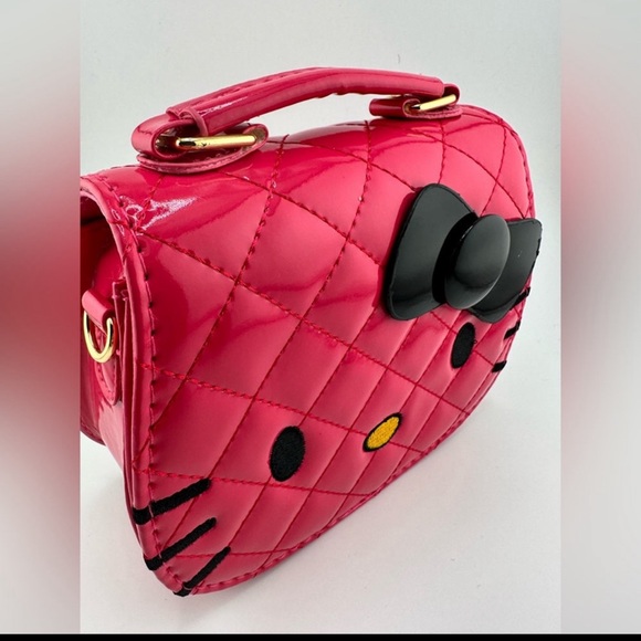 Hello Kitty Mini Crossbody Purse- Dark Pink - Picture 3 of 3